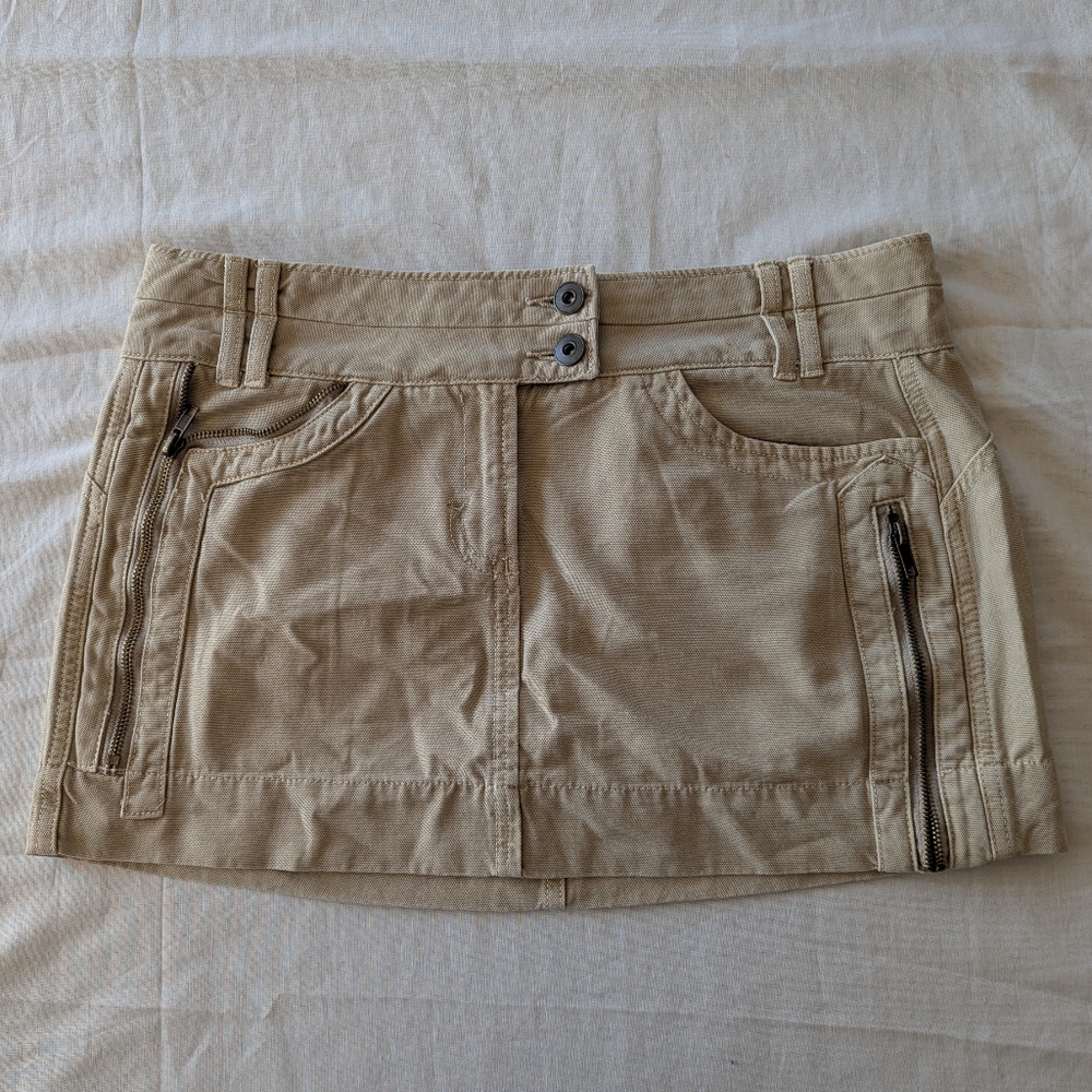 Garage Tan Mini Skirt